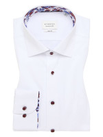 Camicia Eterna SLIM FIT TWILL bianco con Kent collar in taglio stretto