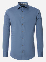 Camicia Venti MODERN FIT TWILL blu scuro con Kent collar in taglio moderno