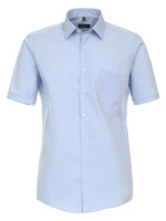 Chemise Redmond COMFORT FIT UNI POPELINE bleu clair avec col Kent en coupe classique