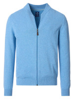 Cardigan Redmond COMFORT FIT MÉLANGE  bleu clair avec col Col montant en coupe classique