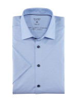 Camicia Olymp LEVEL 5 JERSEY azzurro con New York Kent collar in taglio stretto