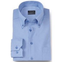 Camicia Jupiter COMFORT FIT FIL À FIL azzurro con Button Down collar in taglio classico