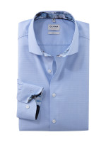 Camicia Olymp LEVEL 5 FAUX UNI azzurro con Royal Kent collar in taglio stretto