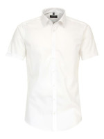 Camicia Redmond SLIM FIT UNI POPELINE bianco con Kent collar in taglio stretto