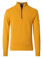 Maglione Redmond COMFORT FIT STRUTTURA giallo con Colletto rialzato collar in taglio classico