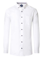 Chemise Redmond COMFORT FIT BEAUX OXFORD blanc avec col Button Down en coupe classique