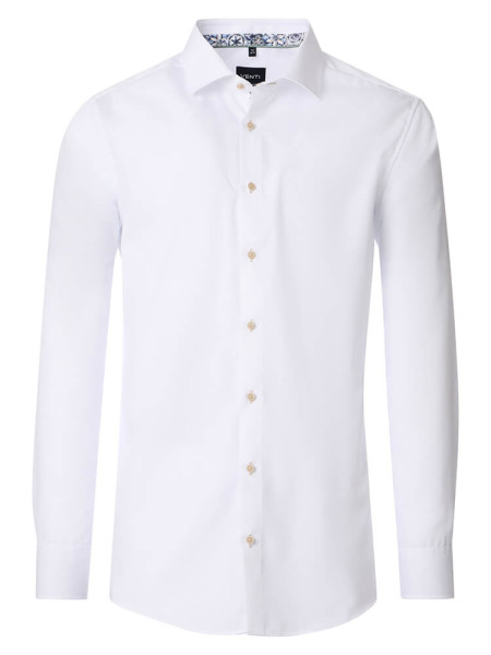 Camicia Venti MODERN FIT STRUTTURA bianco con Kent collar in taglio moderno