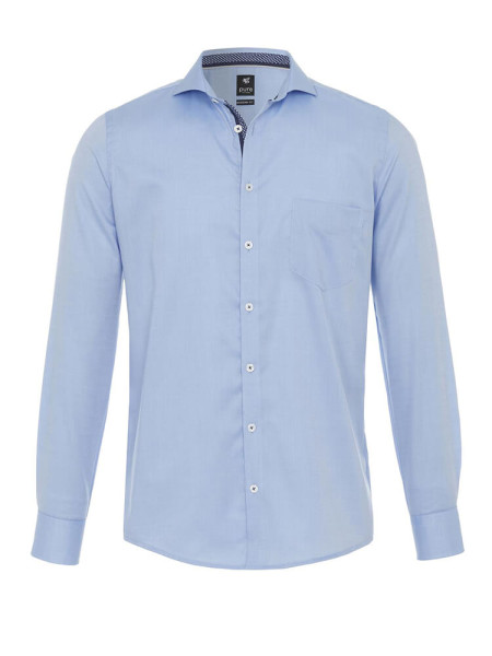 Camicia Pure MODERN FIT TWILL azzurro con cutaway collar in taglio moderno