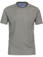 T-shirt Redmond COMFORT FIT WASH & WEAR gris avec col Col rond en coupe classique