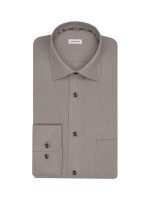 Chemise Seidensticker MODERN STRUCTURE gris avec col Business Kent en coupe moderne