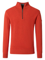 Maglione Redmond COMFORT FIT STRUTTURA arancia con Colletto rialzato collar in taglio classico