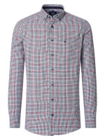 Chemise Redmond COMFORT FIT BEAUX OXFORD rouge avec col Button Down en coupe classique