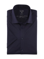 Camicia Olymp LEVEL 5 JERSEY blu scuro con New York Kent collar in taglio stretto