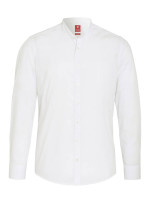 Camicia Pure SLIM FIT UNI STRETCH beige con Colletto stand-up collar in taglio stretto