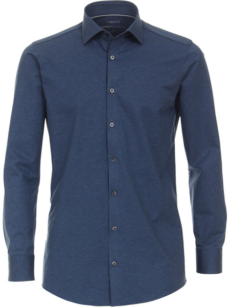 Camicia Venti MODERN FIT JERSEY blu medio con Kent collar in taglio moderno