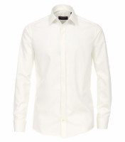 Camicia CASAMODA MODERN FIT UNI POPELINE beige con Kent collar in taglio moderno