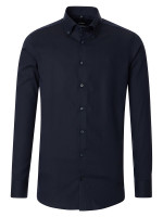 Chemise Venti MODERN FIT BEAUX OXFORD bleu foncé avec col Button Down en coupe moderne