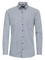 Chemise Redmond MODERN FIT PRINT bleu clair avec col Button Down en coupe moderne