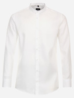 Camicia Venti MODERN FIT UNI POPELINE bianco con Colletto rialzato collar in taglio moderno