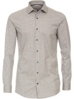 Camicia Venti BODY FIT JERSEY grigio con Kent collar in taglio stretto