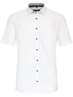 Chemise CasaModa COMFORT FIT UNI POPELINE blanc avec col Kent en coupe classique