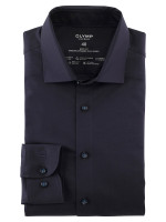 Camicia Olymp LEVEL 5 JERSEY blu scuro con New York Kent collar in taglio stretto