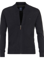 Veste en tricot Redmond REGULAR FIT MELANGE bleu foncé avec col Col montant en coupe classique