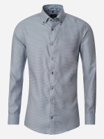 Camicia Venti MODERN FIT STRUTTURA marrone con Button Down collar in taglio moderno