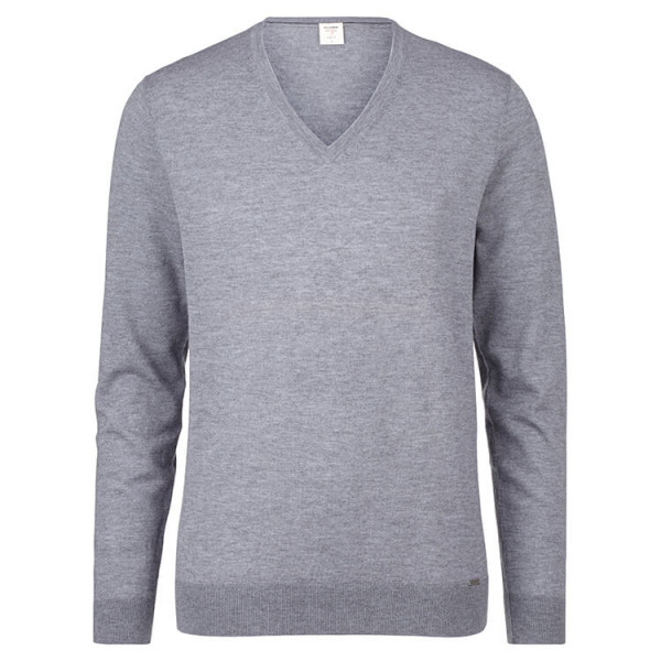 Pull OLYMP gris en coupe étroite