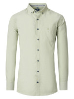 Camicia Redmond COMFORT FIT BELLE OXFORD verde con Button Down collar in taglio classico