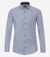 Chemise Redmond MODERN FIT STRUCTURE bleu clair avec col Button Down en coupe moderne