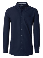 Camicia Redmond COMFORT FIT BELLE OXFORD blu scuro con Button Down collar in taglio classico