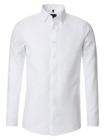 Camicia Venti MODERN FIT BELLE OXFORD bianco con Button Down collar in taglio moderno