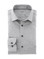 Camicia Olymp LEVEL 5 JERSEY grigio con New York Kent collar in taglio stretto