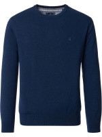 Maglione Redmond COMFORT FIT MELANGE blu scuro con Collo rotondo collar in taglio classico