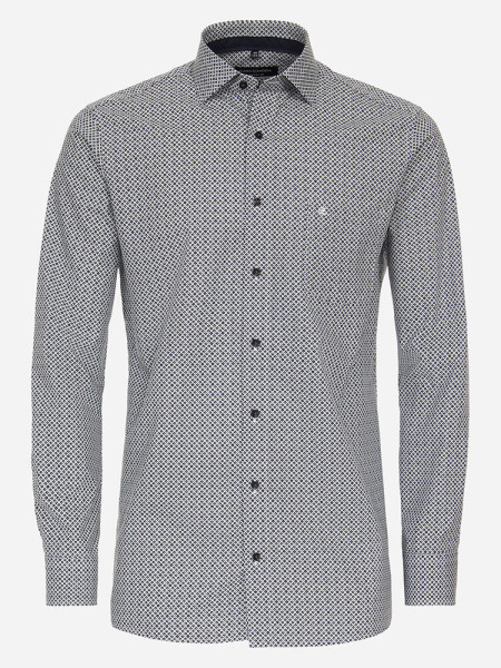 Camicia CASAMODA COMFORT FIT PRINT verde con Kent collar in taglio classico