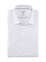 Chemise Olymp NO. SIX JERSEY blanc avec col Kent urbain en coupe super étroite