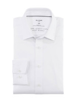 Camicia Olymp LUXOR modern fit JERSEY bianco con Nuovo Kent collar in taglio moderno