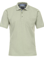 Chemise polo Redmond COMFORT FIT WASH & WEAR vert avec col Bouton polo en coupe classique