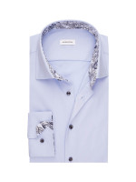 Camicia Seidensticker SLIM TWILL azzurro con Business Kent collar in taglio stretto