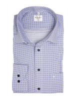 Chemise Marvelis MODERN FIT UNI POPELINE bleu clair avec col Nouveau Kent en coupe moderne