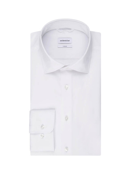 Camicia Seidensticker EXTRA SLIM UNI STRETCH bianco con Kent collar in taglio super stretta