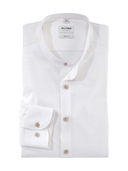 Camicia Olymp BODY FIT FAUX UNI beige con Colletto rialzato collar in taglio stretto