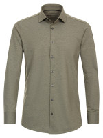 Camicia Venti MODERN FIT JERSEY verde con Kent collar in taglio moderno