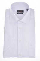 Camicia Jupiter COMFORT FIT UNI POPELINE bianco con Kent collar in taglio classico