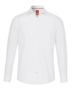 Chemise Pure SLIM FIT UNI STRETCH blanc avec col Kent en coupe étroite