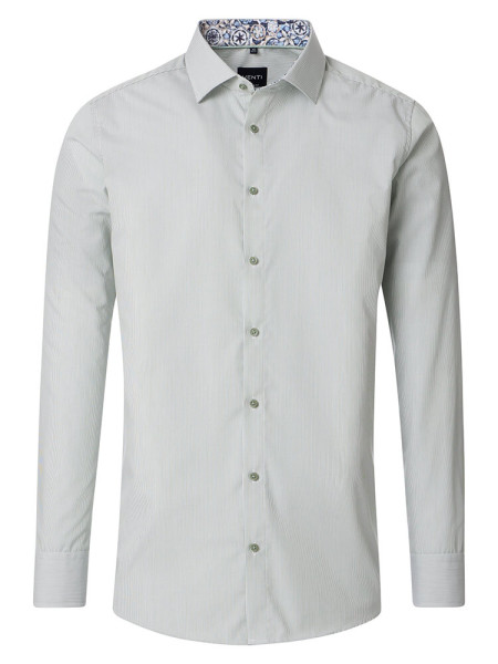 Camicia Venti MODERN FIT STRUTTURA verde con Kent collar in taglio moderno