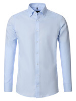 Chemise Venti MODERN FIT BEAUX OXFORD bleu clair avec col Button Down en coupe moderne