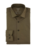 Camicia Olymp LEVEL 5 JERSEY verde con New York Kent collar in taglio stretto