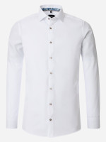 Camicia Venti MODERN FIT TWILL bianco con Kent collar in taglio moderno